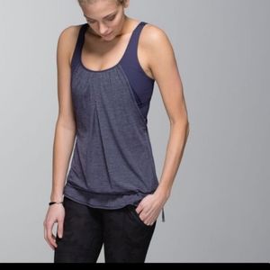 Lululemon Run Times Tank Navy Blue sz 4